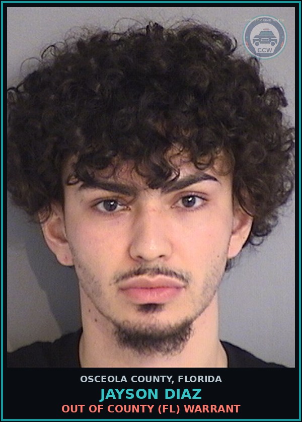 Booking mugshot of JAYSON DIAZ in Osceola County