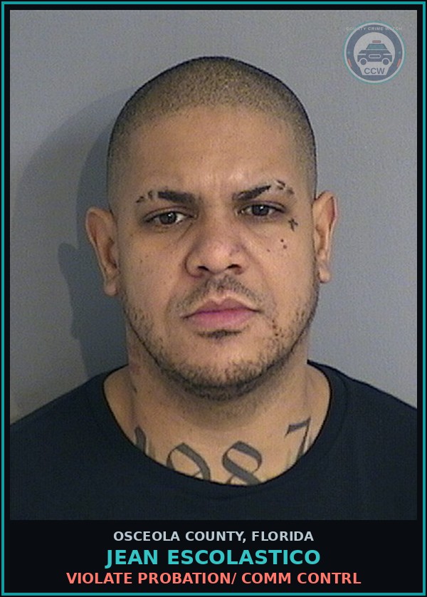 Booking mugshot of JEAN ESCOLASTICO in Osceola County