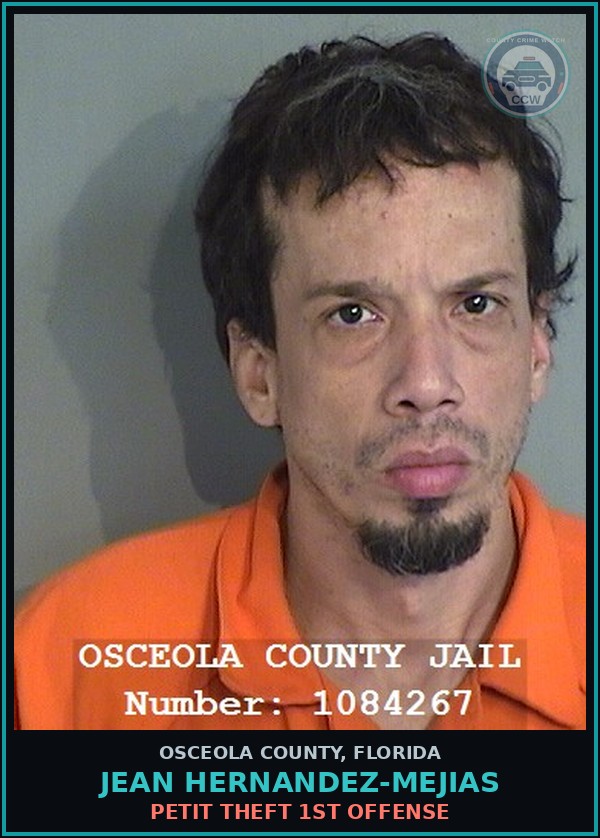 Booking mugshot of JEAN HERNANDEZ-MEJIAS in Osceola County