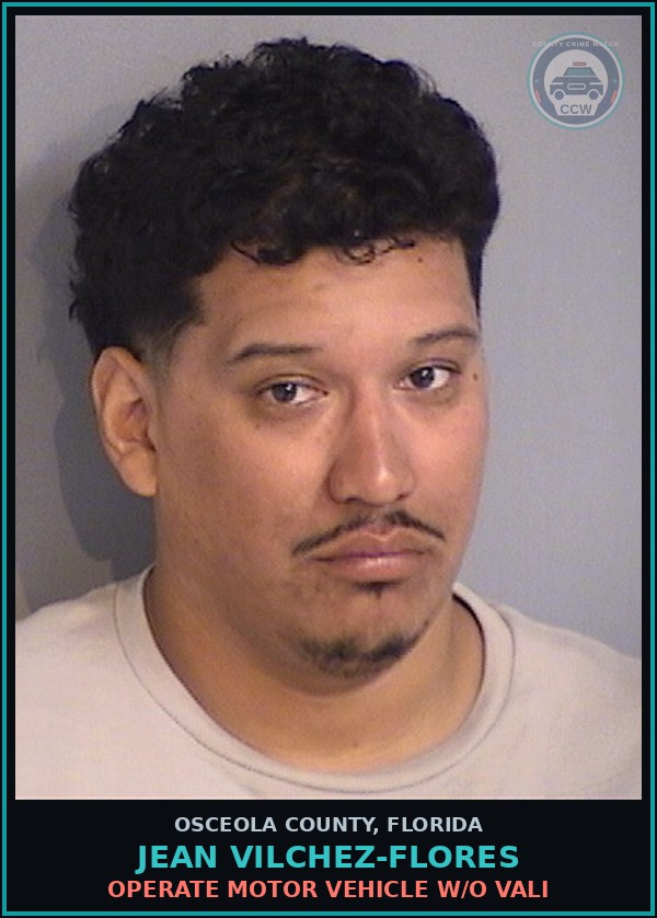 Booking mugshot of JEAN VILCHEZ-FLORES in Osceola County
