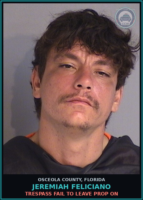 Booking mugshot of JEREMIAH FELICIANO in Osceola County