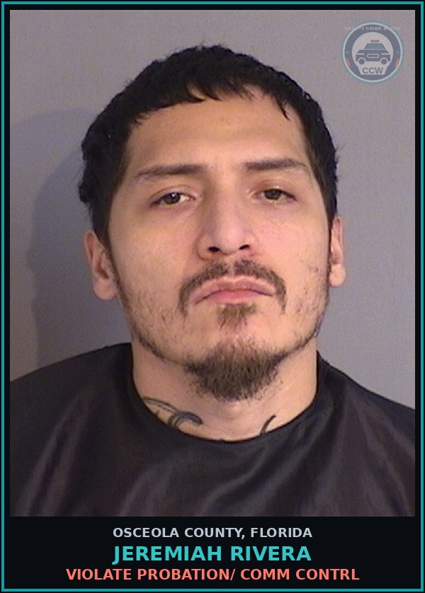 Booking mugshot of JEREMIAH RIVERA in Osceola County