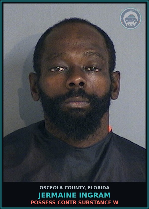 Booking mugshot of JERMAINE INGRAM in Osceola County