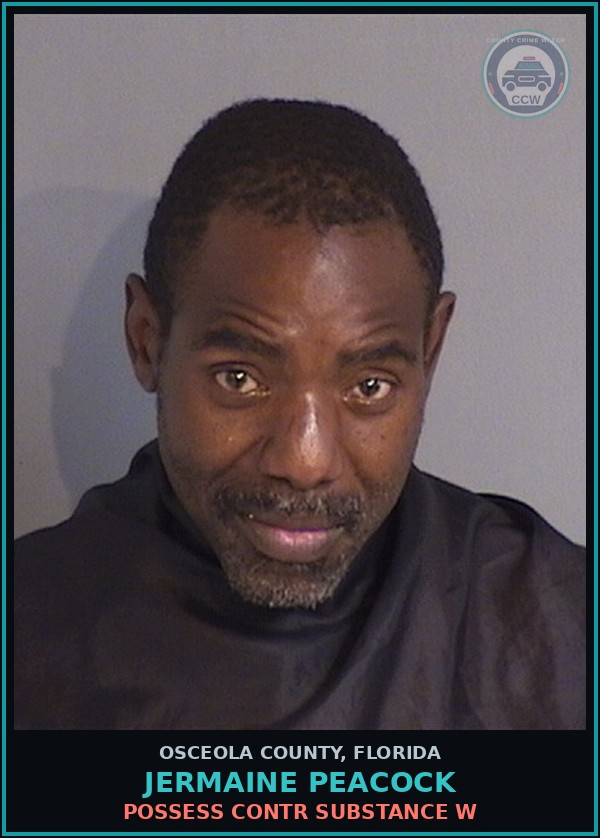 Booking mugshot of JERMAINE PEACOCK in Osceola County