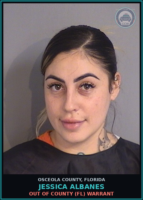 Booking mugshot of JESSICA ALBANES in Osceola County