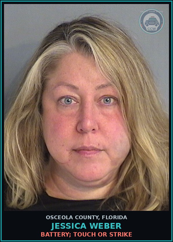 Booking mugshot of JESSICA WEBER in Osceola County