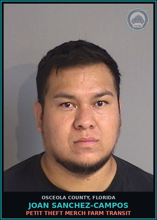 Booking mugshot of JOAN SANCHEZ-CAMPOS in Osceola County