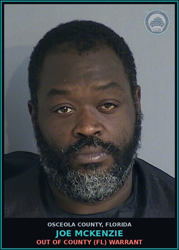 Booking mugshot of JOE MCKENZIE in Osceola County