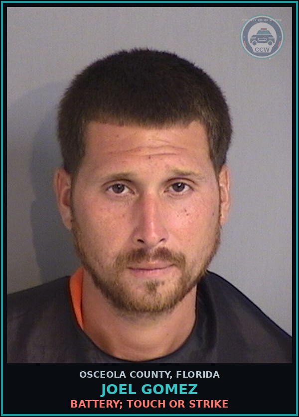 Booking mugshot of JOEL GOMEZ in Osceola County