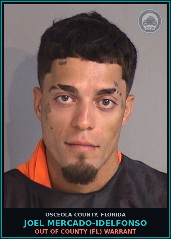 Booking mugshot of JOEL MERCADO-IDELFONSO in Osceola County