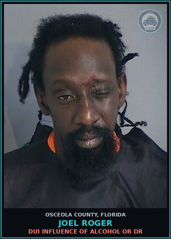 Booking mugshot of JOEL ROGER in Osceola County
