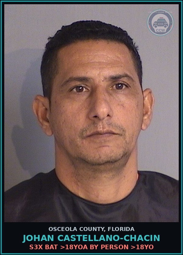 Booking mugshot of JOHAN CASTELLANO-CHACIN in Osceola County