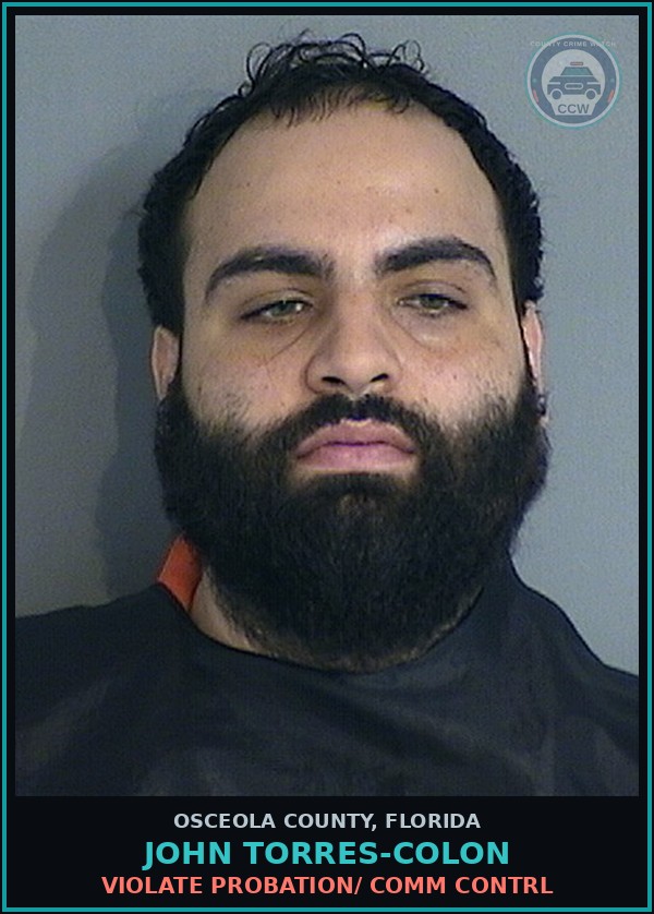 Booking mugshot of JOHN TORRES-COLON in Osceola County