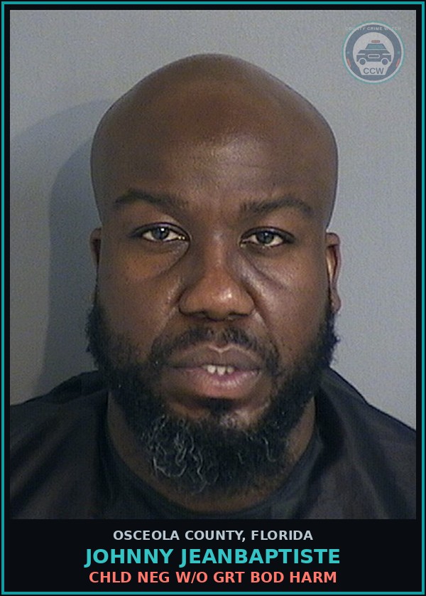 Booking mugshot of JOHNNY JEANBAPTISTE in Osceola County