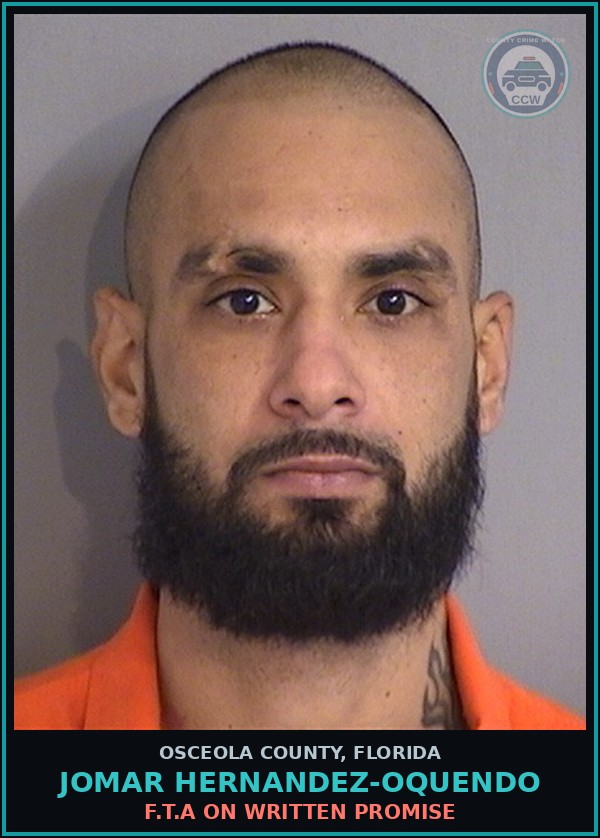 Booking mugshot of JOMAR HERNANDEZ-OQUENDO in Osceola County