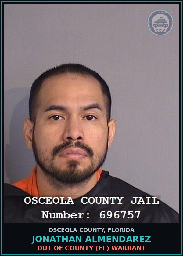 Booking mugshot of JONATHAN ALMENDAREZ in Osceola County