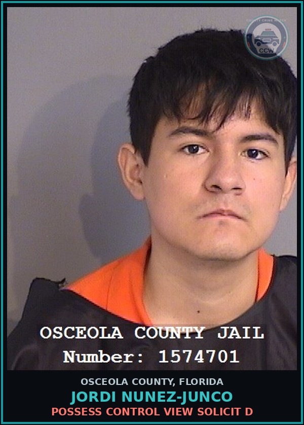 Booking mugshot of JORDI NUNEZ-JUNCO in Osceola County