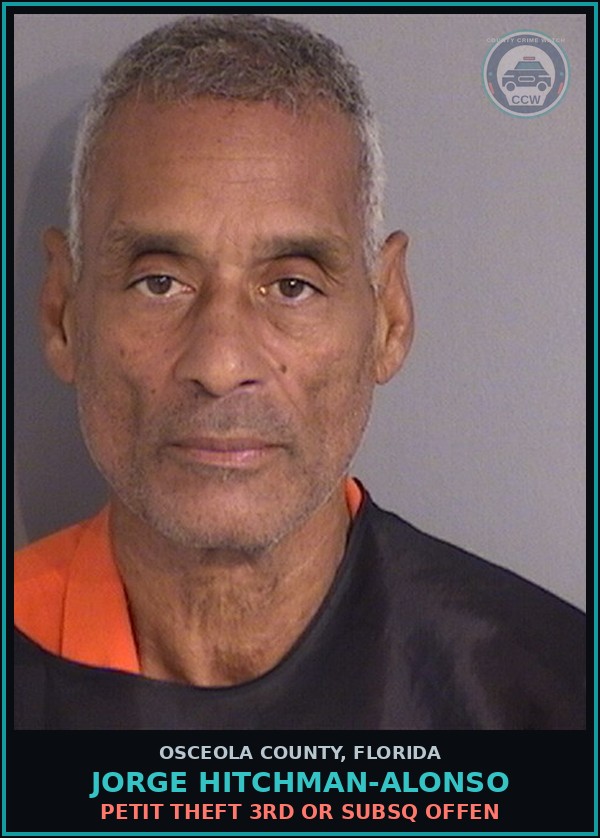 Booking mugshot of JORGE HITCHMAN-ALONSO in Osceola County
