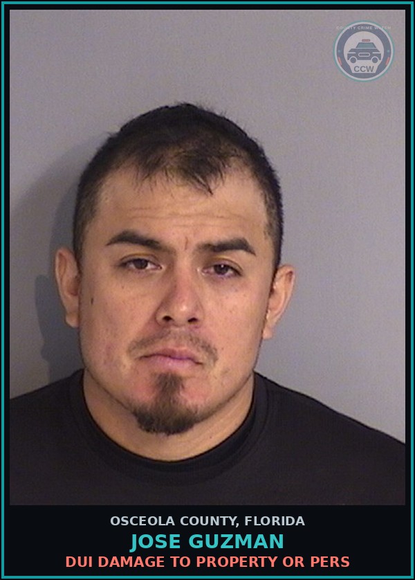 Booking mugshot of JOSE GUZMAN in Osceola County
