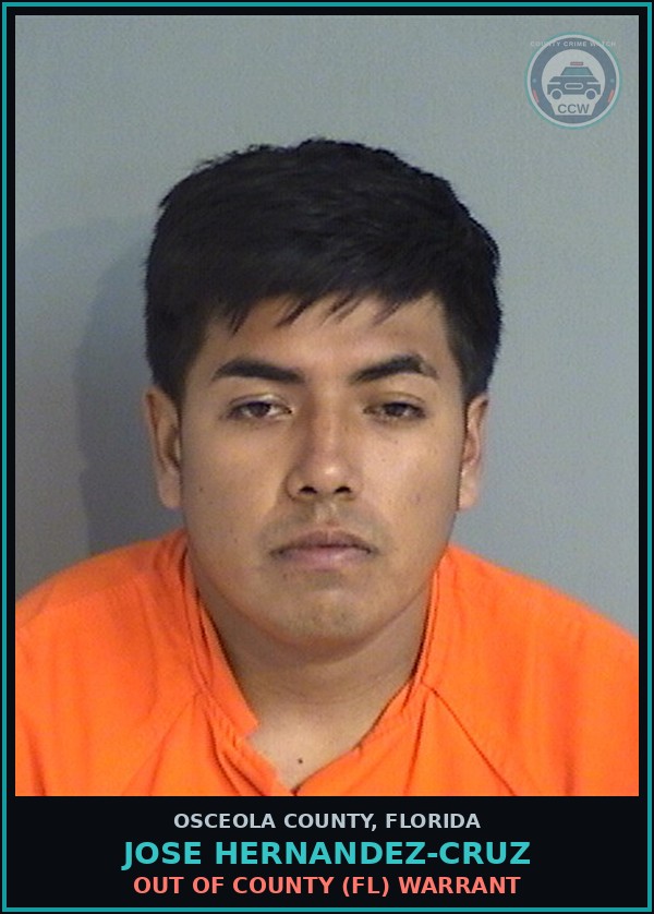 Booking mugshot of JOSE HERNANDEZ-CRUZ in Osceola County
