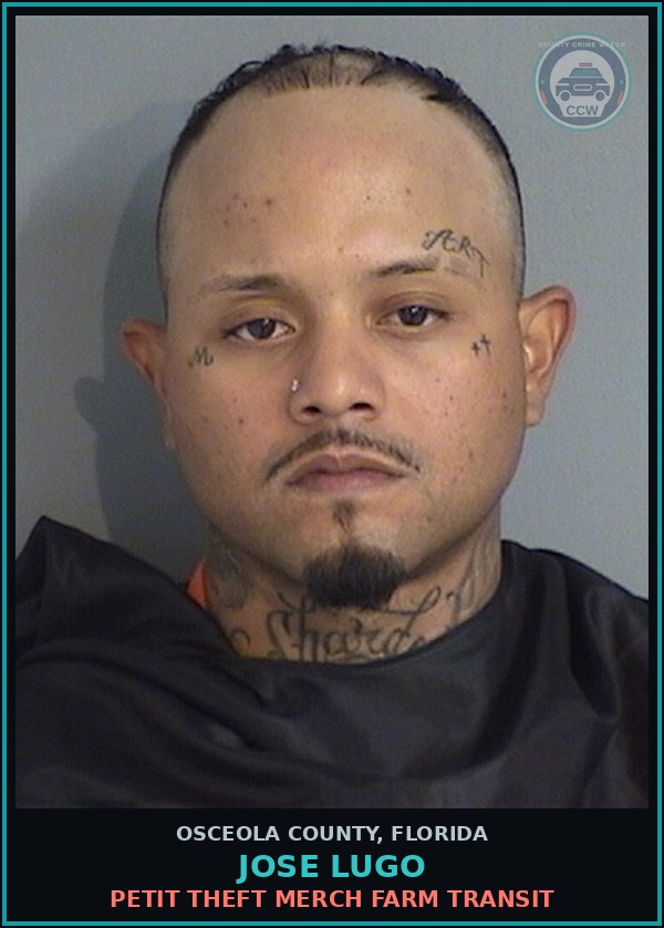 Booking mugshot of JOSE LUGO in Osceola County
