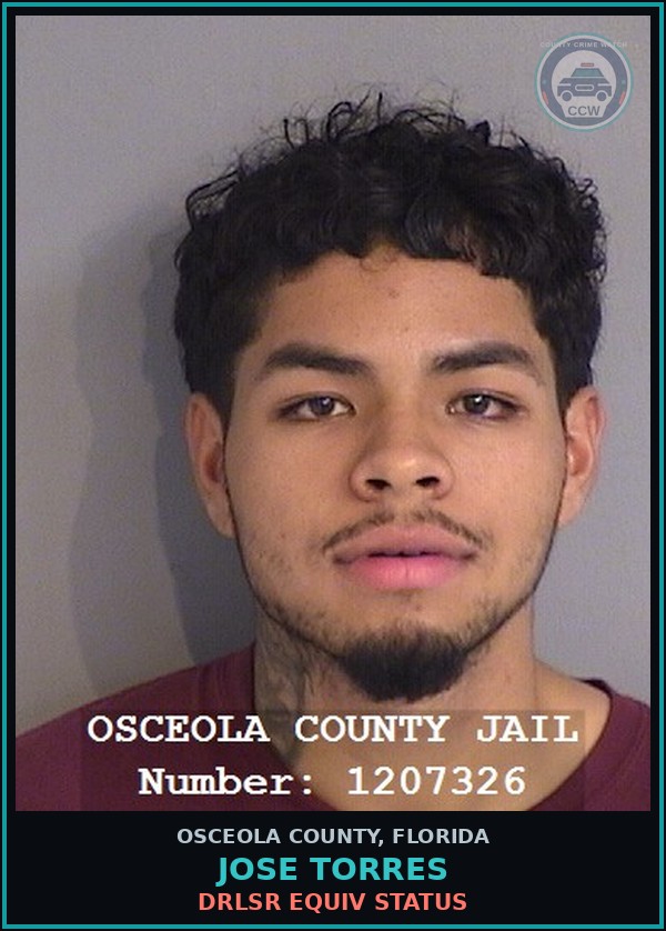 Booking mugshot of JOSE TORRES in Osceola County
