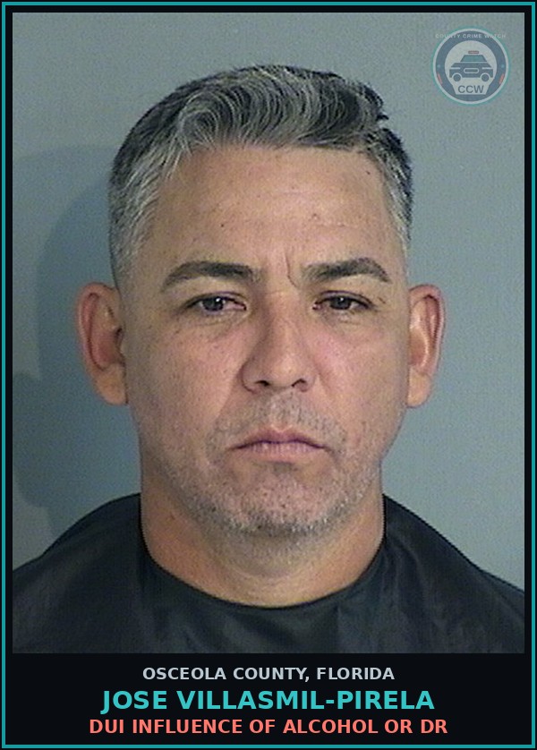 Booking mugshot of JOSE VILLASMIL-PIRELA in Osceola County