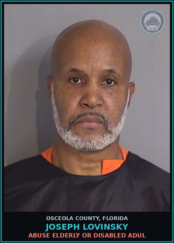 Booking mugshot of JOSEPH LOVINSKY in Osceola County