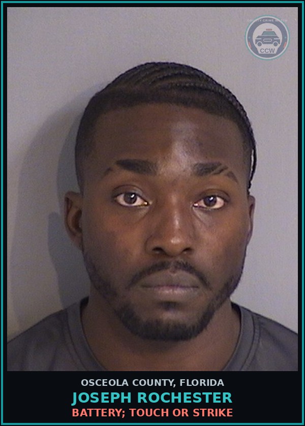 Booking mugshot of JOSEPH ROCHESTER in Osceola County