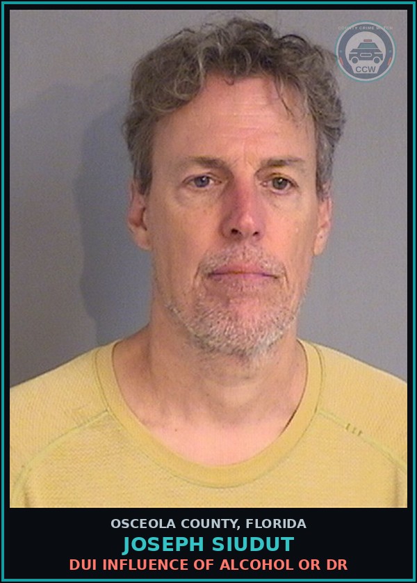 Booking mugshot of JOSEPH SIUDUT in Osceola County