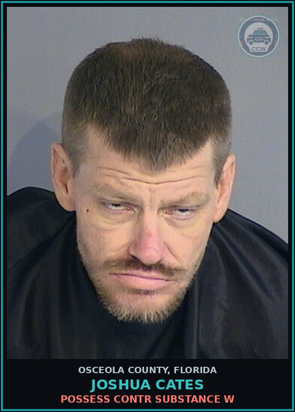 Booking mugshot of JOSHUA CATES in Osceola County