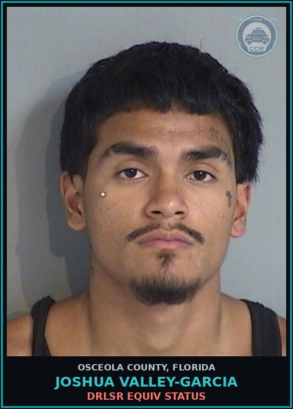 Booking mugshot of JOSHUA VALLEY-GARCIA in Osceola County