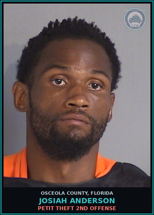 Booking mugshot of JOSIAH ANDERSON in Osceola County