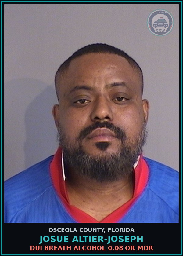 Booking mugshot of JOSUE ALTIER-JOSEPH in Osceola County
