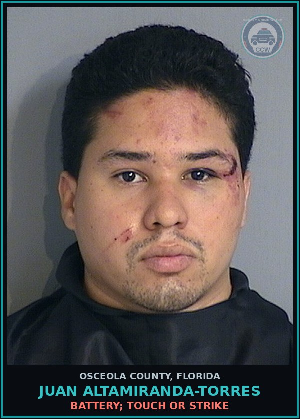 Booking mugshot of JUAN ALTAMIRANDA-TORRES in Osceola County