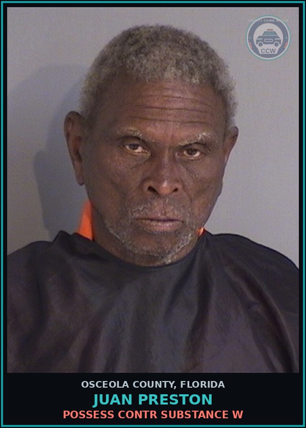 Booking mugshot of JUAN PRESTON in Osceola County