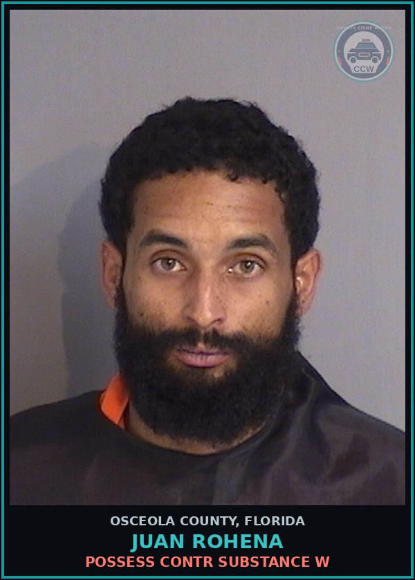 Booking mugshot of JUAN ROHENA in Osceola County