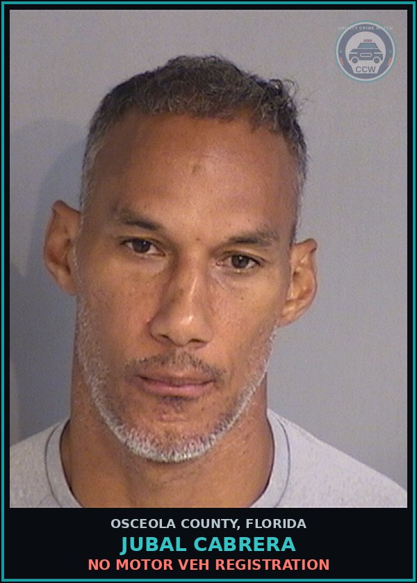 Booking mugshot of JUBAL CABRERA in Osceola County
