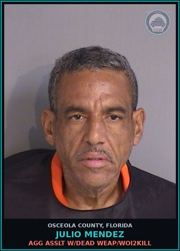 Booking mugshot of JULIO MENDEZ in Osceola County