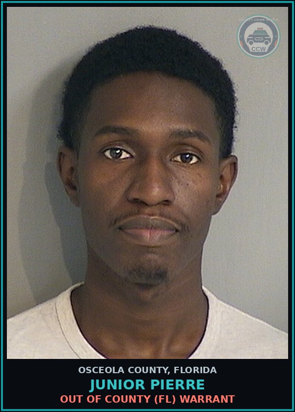 Booking mugshot of JUNIOR PIERRE in Osceola County