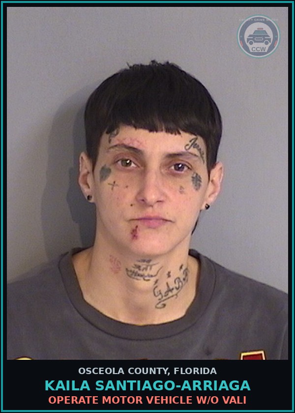 Booking mugshot of KAILA SANTIAGO-ARRIAGA in Osceola County
