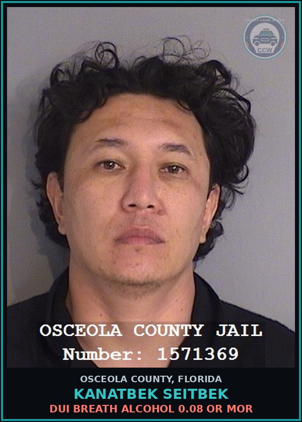 Booking mugshot of KANATBEK SEITBEK in Osceola County