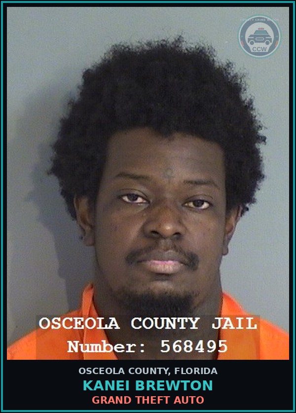 Booking mugshot of KANEI BREWTON in Osceola County