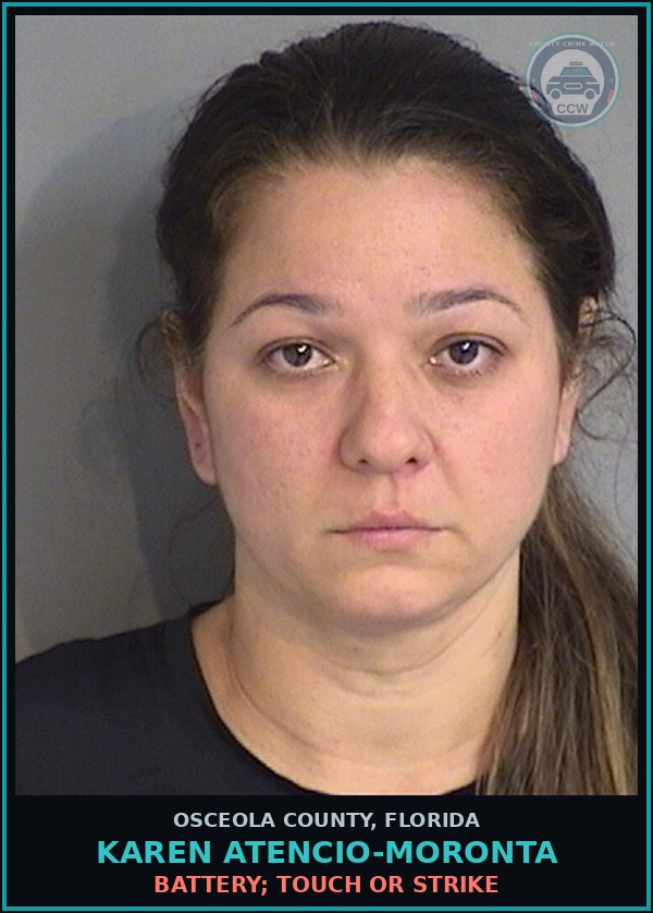 Booking mugshot of KAREN ATENCIO-MORONTA in Osceola County