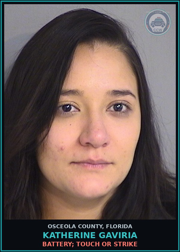 Booking mugshot of KATHERINE GAVIRIA in Osceola County