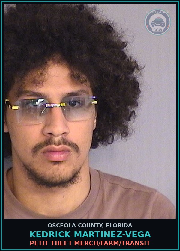 Booking mugshot of KEDRICK MARTINEZ-VEGA in Osceola County