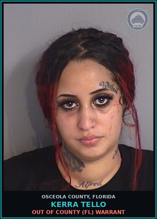 Booking mugshot of KERRA TELLO in Osceola County