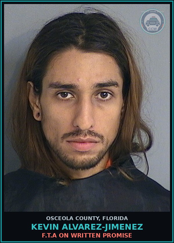 Booking mugshot of KEVIN ALVAREZ-JIMENEZ in Osceola County