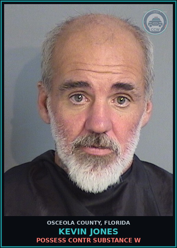 Booking mugshot of KEVIN JONES in Osceola County