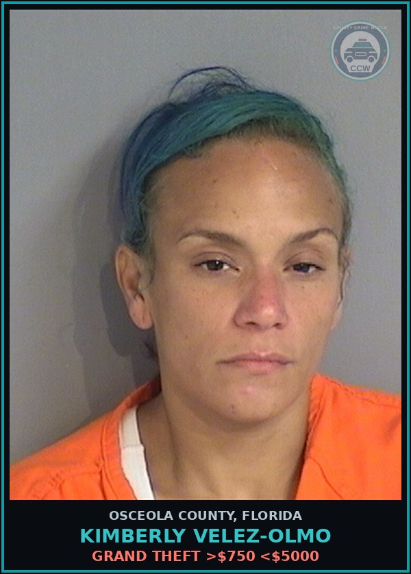 Booking mugshot of KIMBERLY VELEZ-OLMO in Osceola County